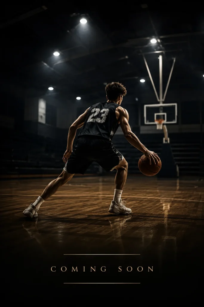 Basketball player on an indoor court, used as a coming soon placeholder for indoor sports photography